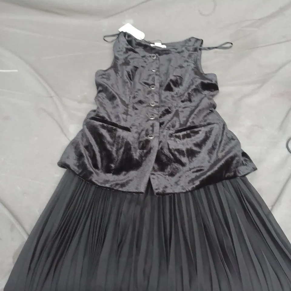 MONSOON VELVET DRESS, BLACK, UK 8 (EU 36) US 4