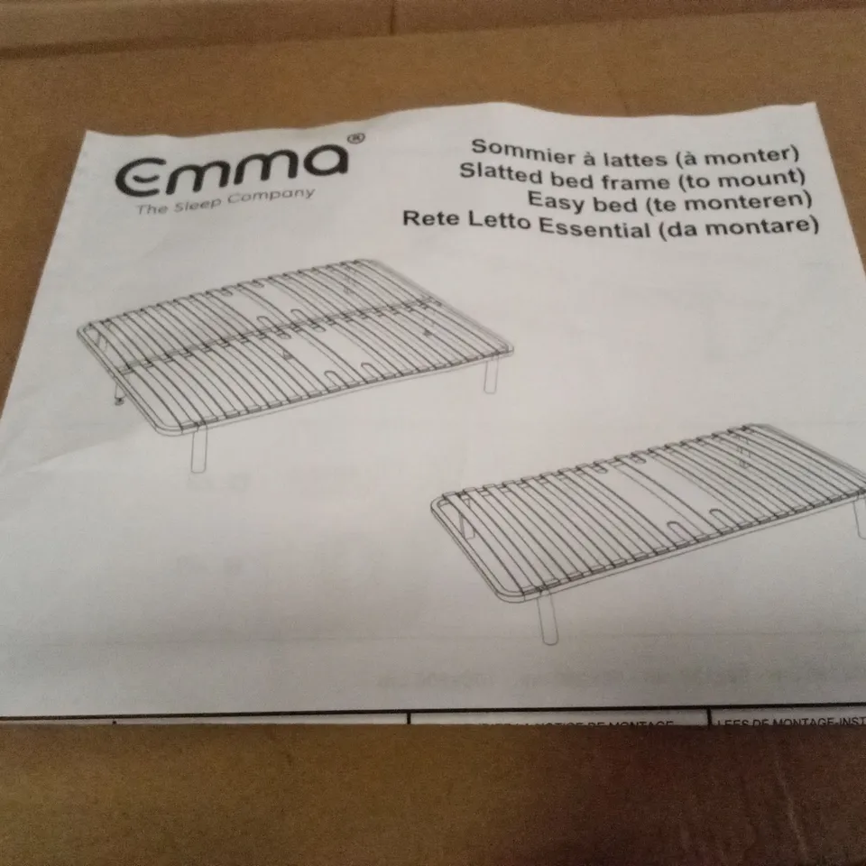 BRAND NEW BOXED EMMA SLATTED BED FRAME - 135 X 190 DOUBLE (1 BOX)