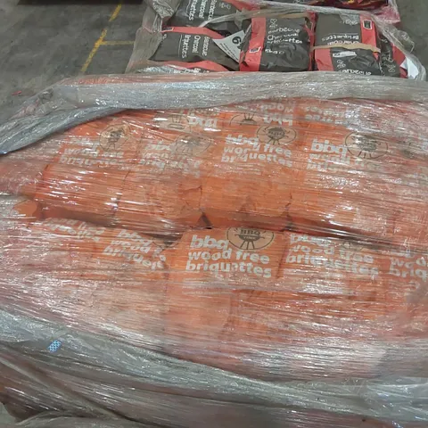 PALLET CONTAINING A LARGE QUANTITY OF CHARCOAL BRIQUETTE BAGS 