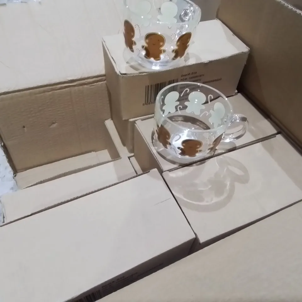 LARGE QUANTITY OF ASSORTED SEASONAL COOKWARE TO INCLUDE SHAPED MUGS, SNOWFLAKE NIBBLE BOWLS AND GINGERBREAD CAPPUCCINO MUGS