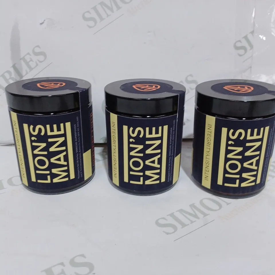 LOT TO CONTAIN 3 X 70G ENRICHD LION'S MANE MUSHROOM POWDER, DUAL EXTRACT - 10:1 - COLLECTION ONLY