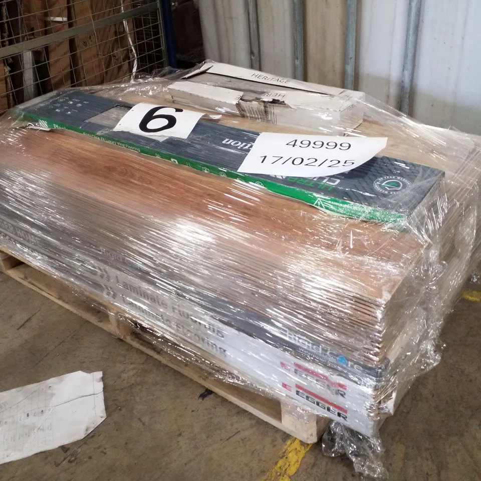 PALLET CONTAINING ASSORTED LAMINATE FLOORING 