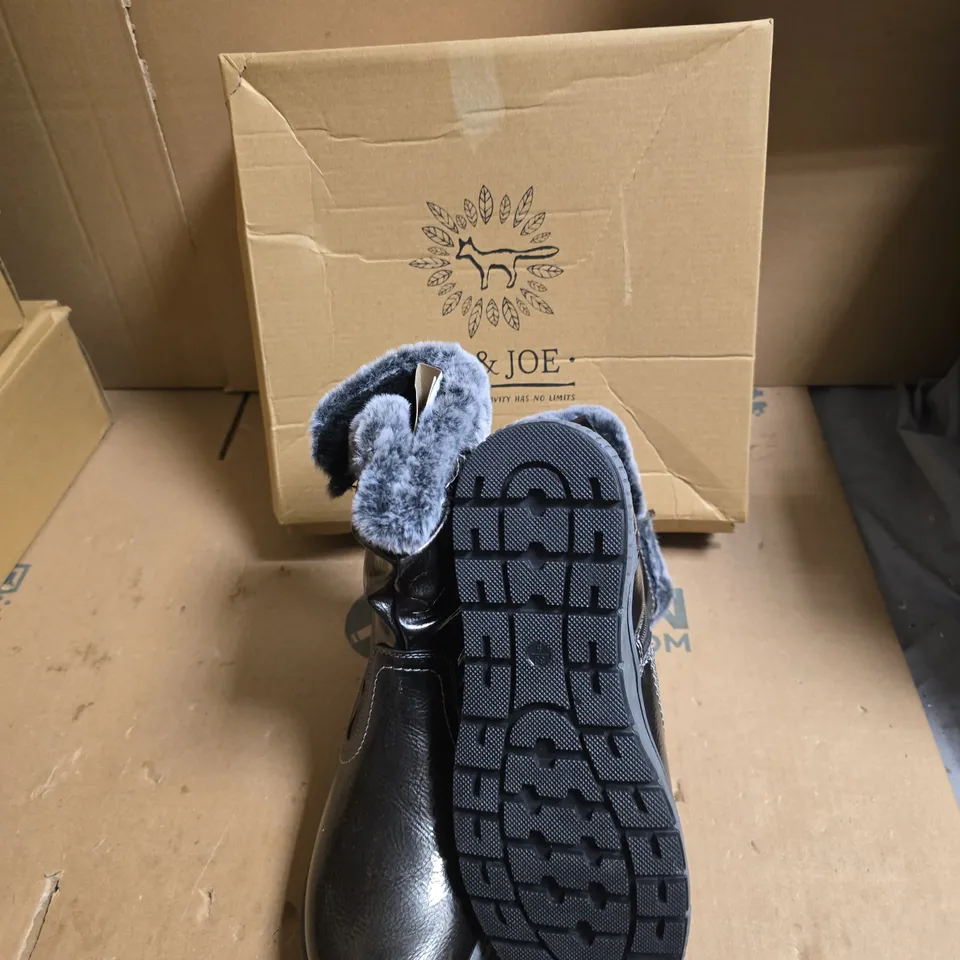 JO & JOE BLACK FUR-LINED ANKLE BOOT – WOMEN'S - UK SIZE 5 