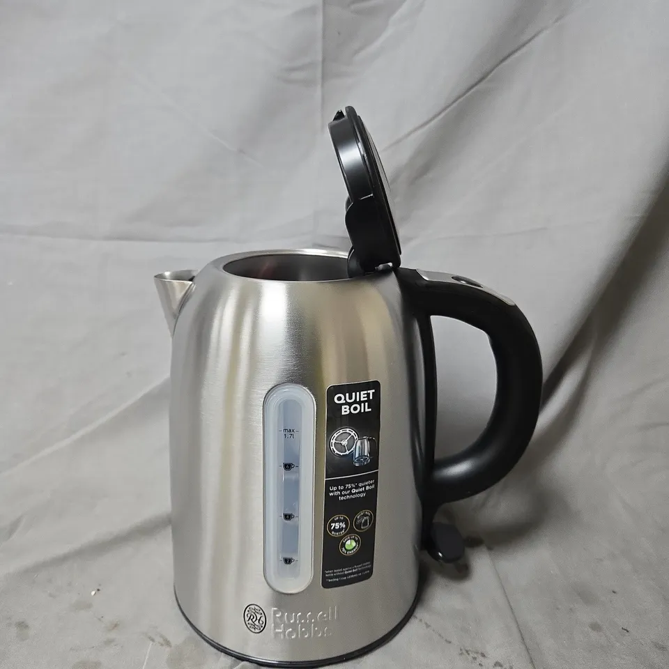RUSSELL HOBBS QUIET BOIL STAINLESS STEEL ELECTRIC KETTLE