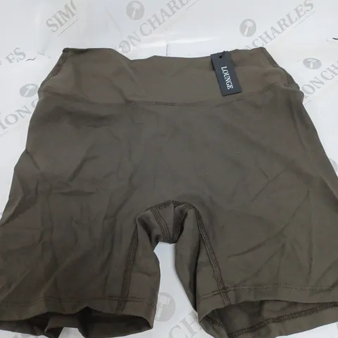 LOUNGE CYCLING SHORTS, KHAKI - SIZE SMALL