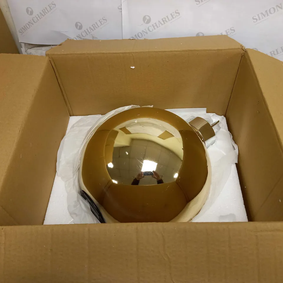 HOME REFLECTIONS PRE-LIT OVERSIZED FAIRY LIGHT GLASS BAUBLE GOLD