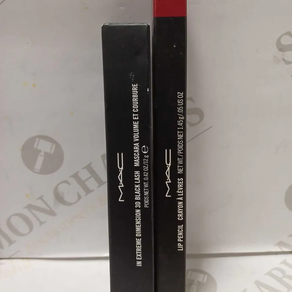 LOT OF 2 MAC PRODUCTS TO INCLUDE IN EXTREME DIMENSION BLACK LASH MASCARA & LIP PENCIL - #BEET 