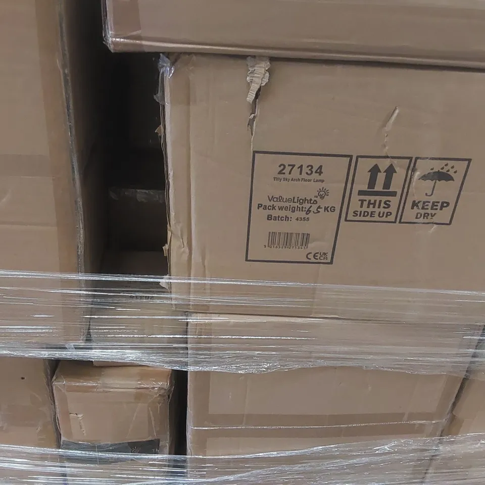 PALLET CONTAINING A VERY LARGE QUANTITY OF HOME LIGHTING PRODUCTS