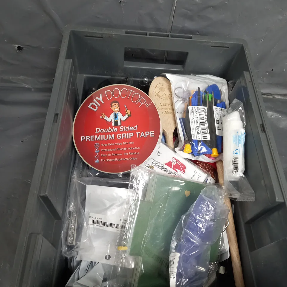 APPROXIMATELY 20 ASSORTED HOUSEHOLD ITEMS TOO INCLUDE  BB BULLETS , GRIP TAPE , ETC 