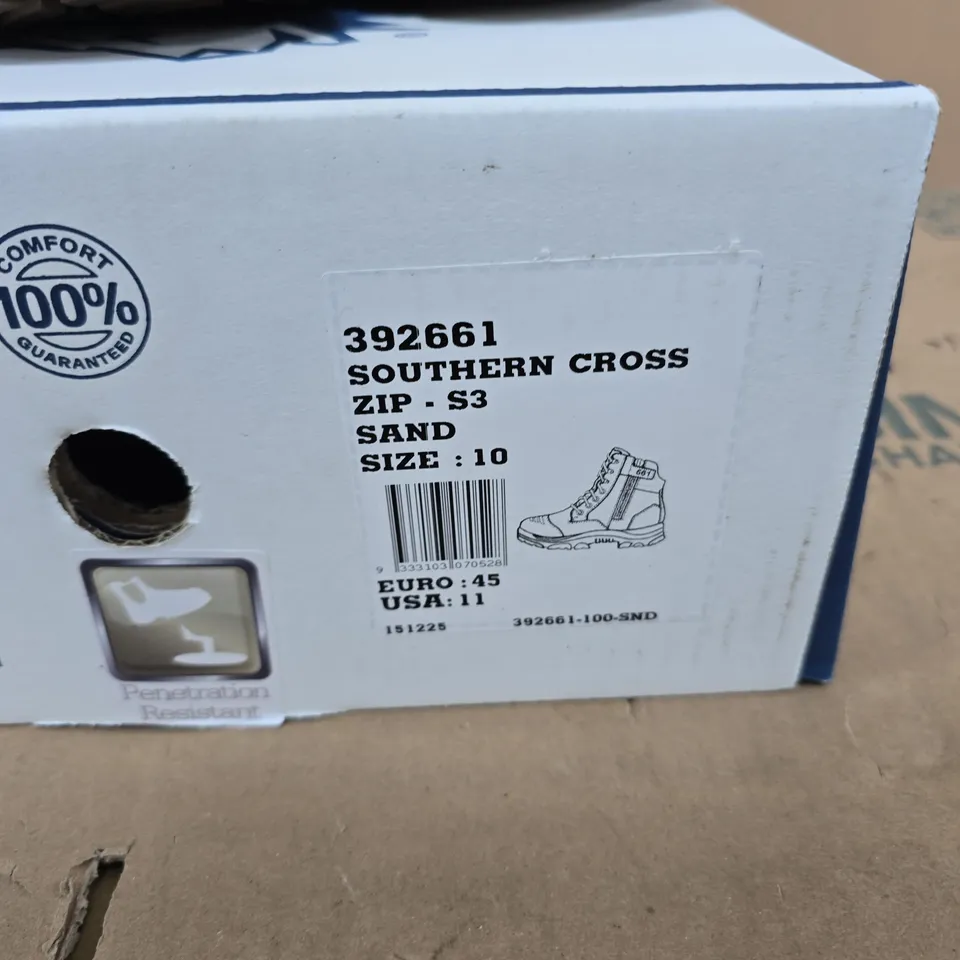 STEEL BLUE SOUTHERN CROSS ZIP SAND BOOTS UK 10