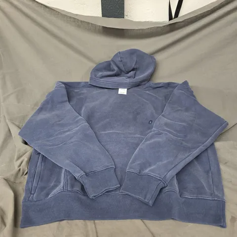 HOLLISTER BOXY FIT POCKET HOODIE IN NAVY SIZE L