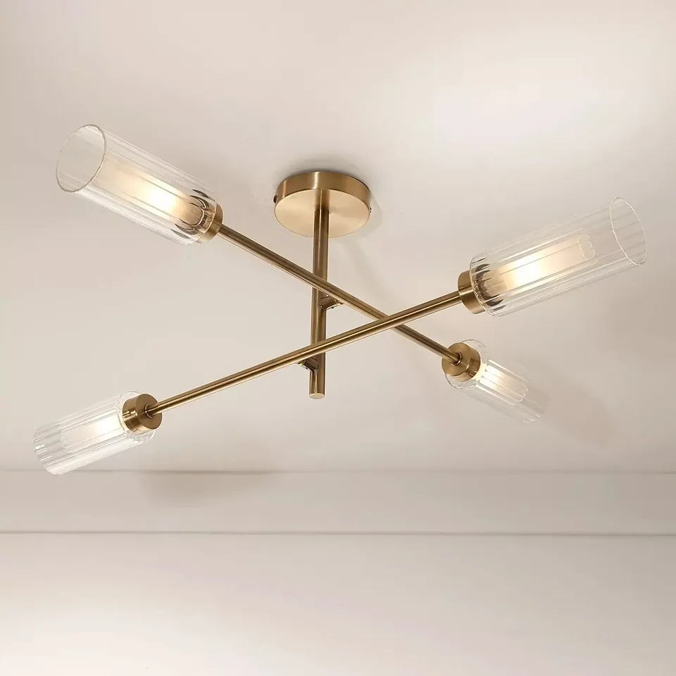 RIBBED GLASS CEILING LIGHT