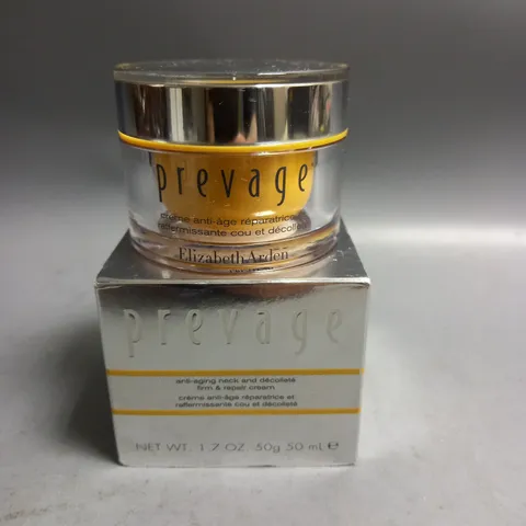 BOXED ELIZABETH ARDEN PREVAGE ANTI-AGING NECK AND DECOLLETE FIRM AND REPAIR CREAM 50ML