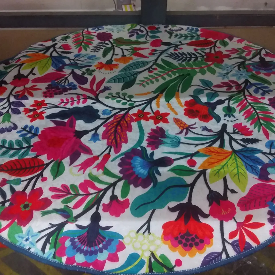PICTURE FLOWER PRINT BATHMAT 