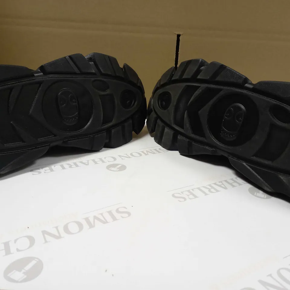 KOI BLACK CHUNKY VEGAN TRAINERS 
