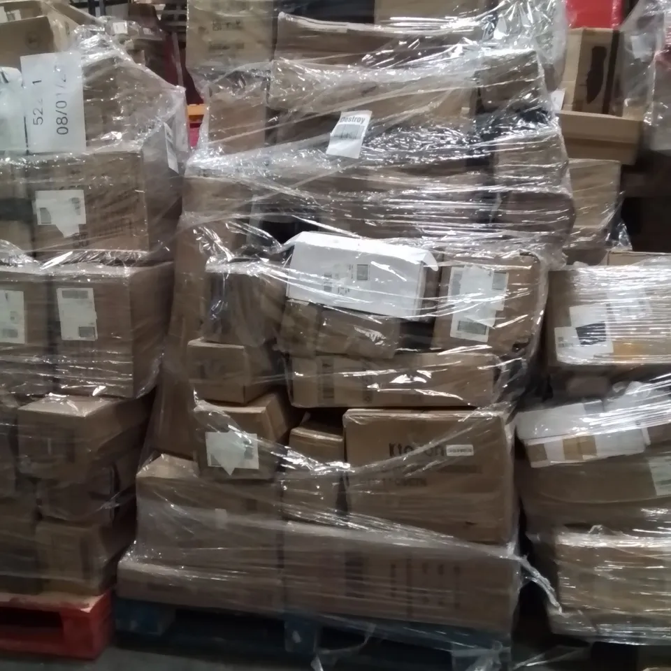 PALLET OF ASSORTED HOUSEHOLD GOODS AND PRODUCTS TO INCLUDE;CHRISTMAS LIGHT,KITCHEN FAUCET,POWER TOOL BATTERY 