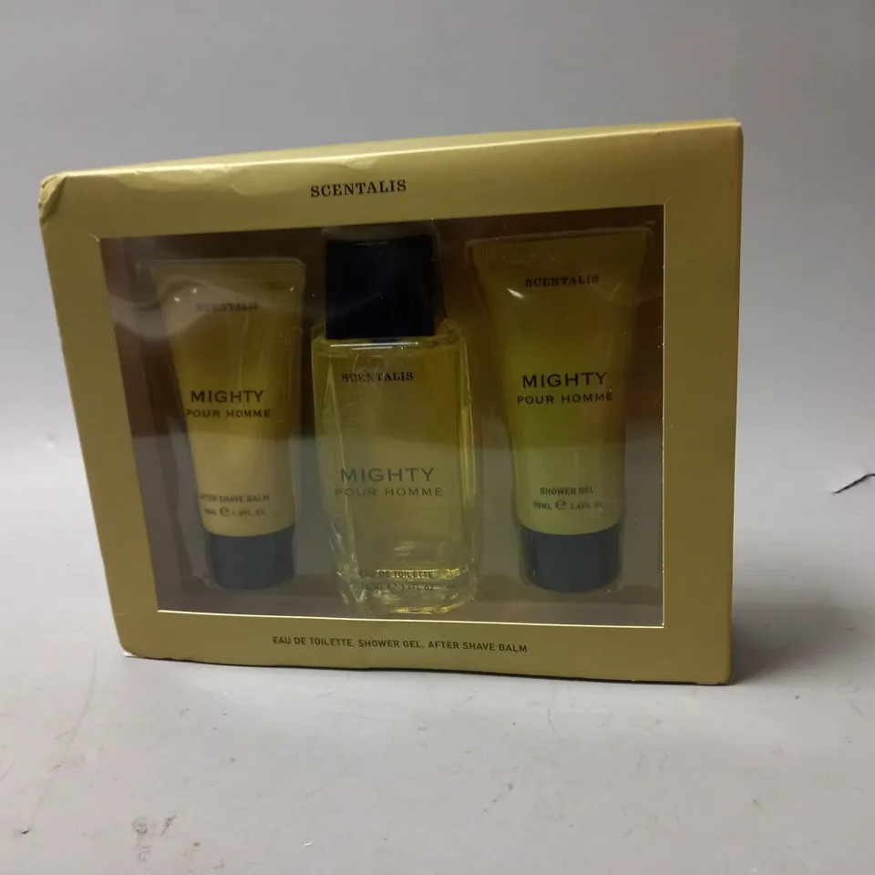 BOXED SCENTALIS EAU DE TOILETTE, SHOWER GEL AND AFTER SHAVE BALM