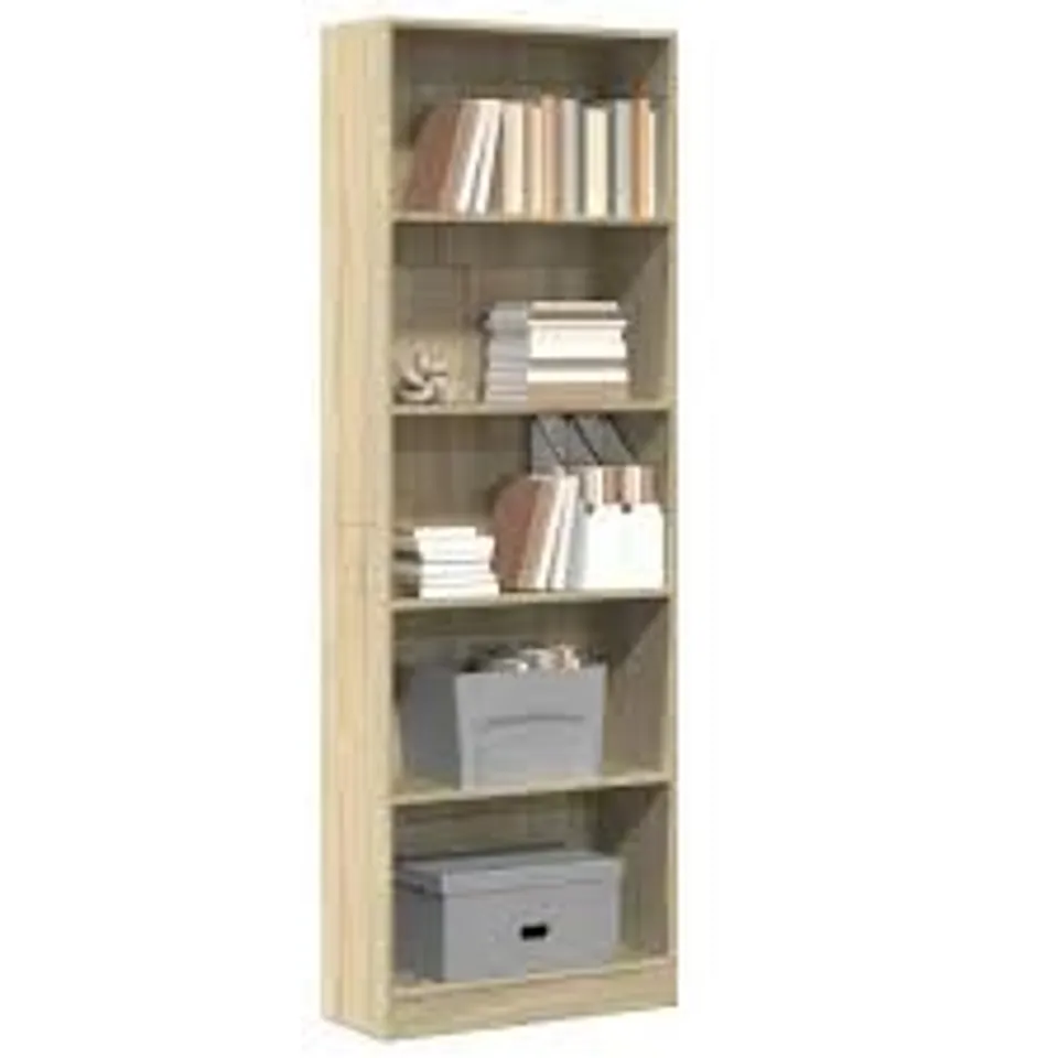 BOXED 162.5CM H BOOKCASE - SONOMA OAK (1 BOX)