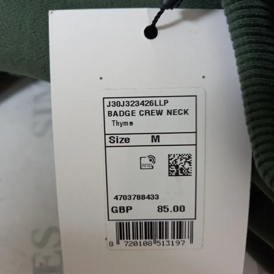 CALVIN KLEIN BADGE CREW NECK SWEATSHIRT SIZE M