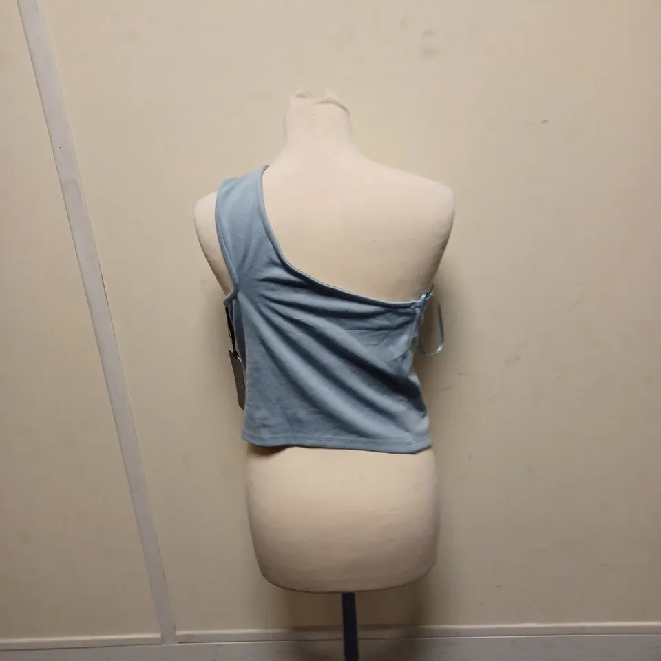 JACK WILLS UK 16 POWDER BLUE ONE SHOULDER TOP 