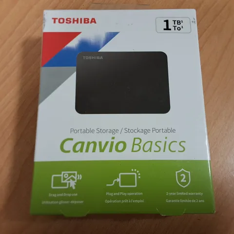 SEALED TOSHIBA CANVIO BASICS 1TB PORTABLE STORAGE
