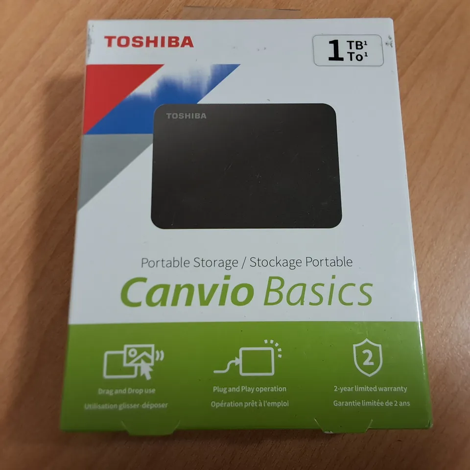 SEALED TOSHIBA CANVIO BASICS 1TB PORTABLE STORAGE