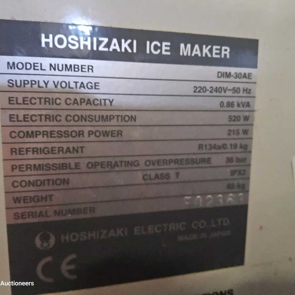 HOSHIZAKI FREE STANDING ICE MACHINE DIM-30AE