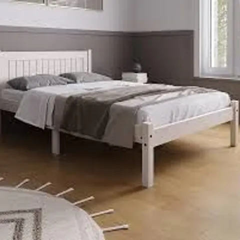 BOXED BIRLEA DOUBLE RIO BED WHITE WASH (1 BOX)