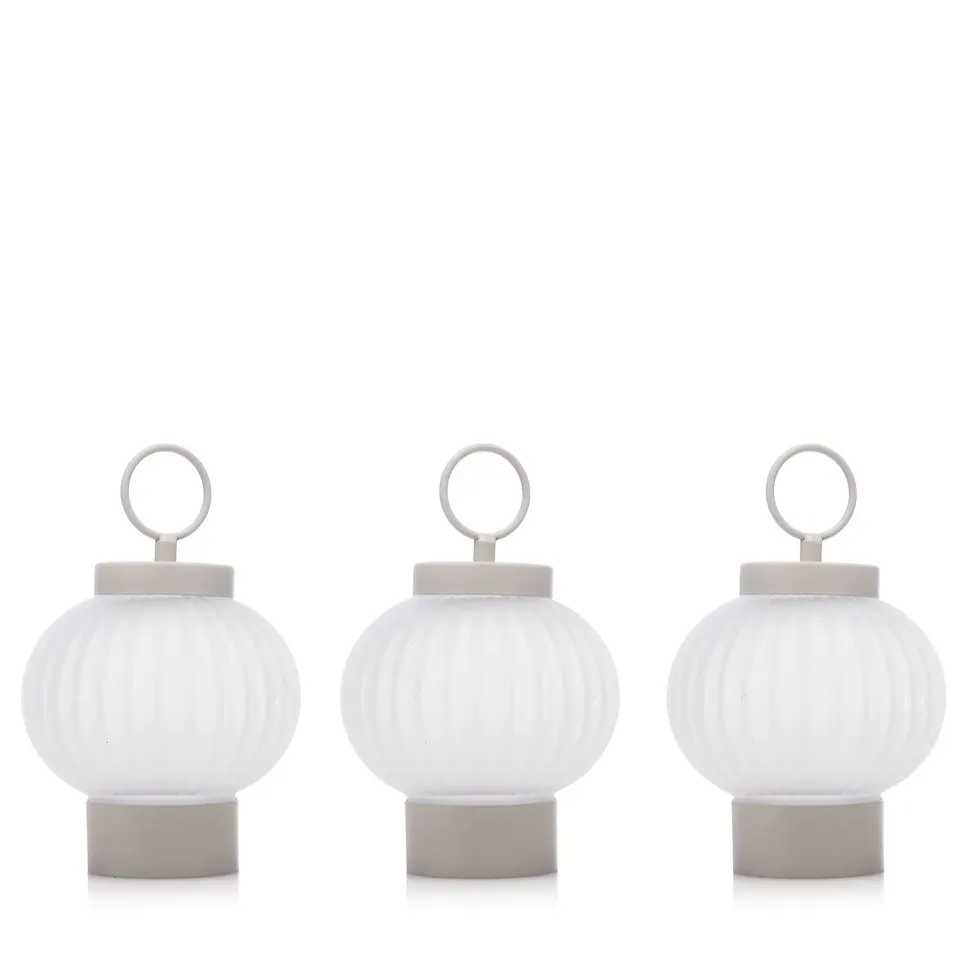OUTLET K BY KELLY HOPPEN SET OF 3 SMALL INDOOR OUTDOOR LANTERNS