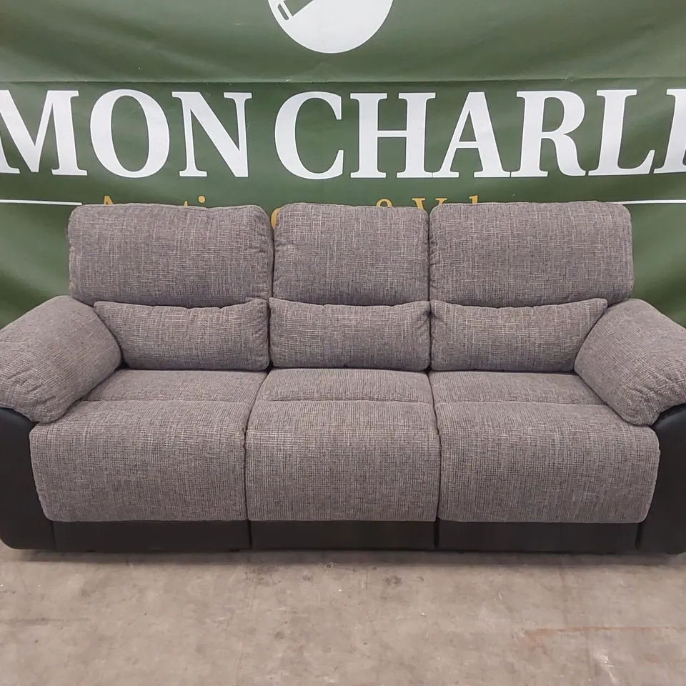 SANTORI 3 SEATER HIGH BACK MANUAL RECLINER SOFA RRP £849