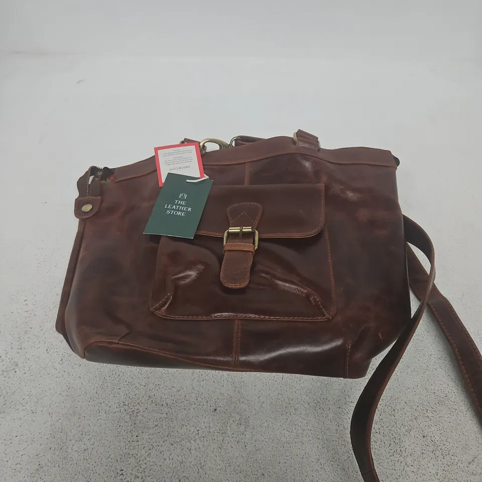 BROWN LEATHER CROSSBODY BAG – THE LEATHER STORE