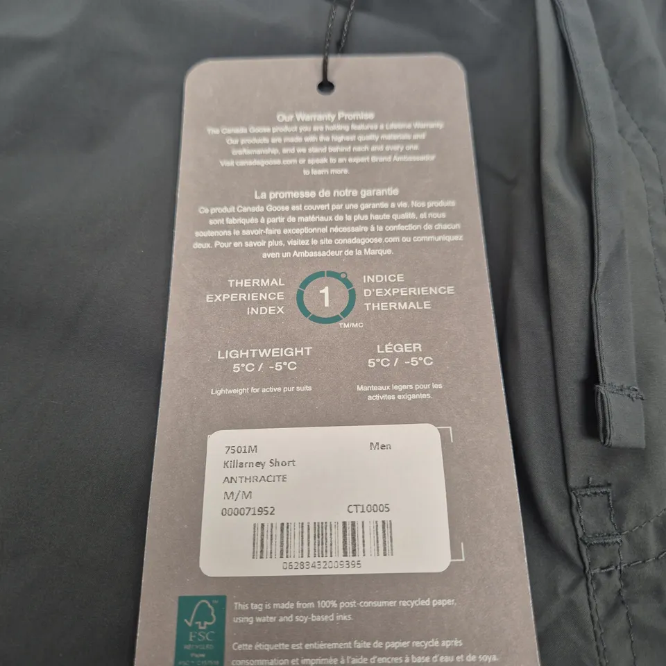 CANADA GOOSE KILLARNEY SHORT – ANTHRACITE, MEN - SIZE M
