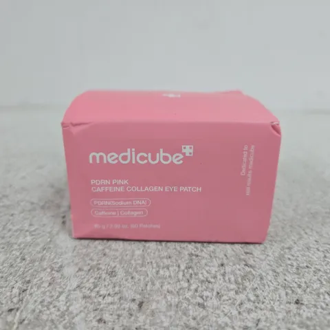 BOXED AND SEALED MEDICUBE PDRN PINK CAFFEINE COLLAGEN EYE PATCH (85G)