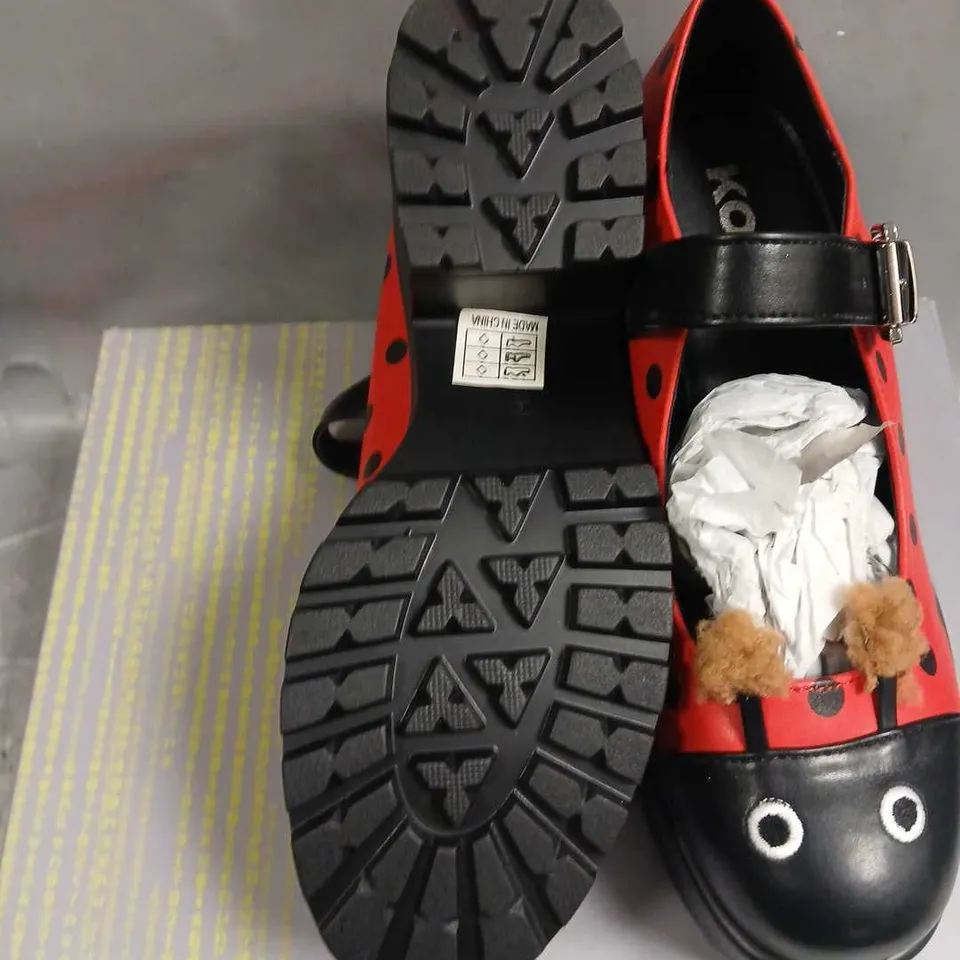 BOXED KOI TIRA MARY JANES 'LUCKY LADYBIRD EDITION' SIZE 6
