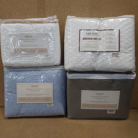 4 X VEEYOO BEDDING ITEM SETS
