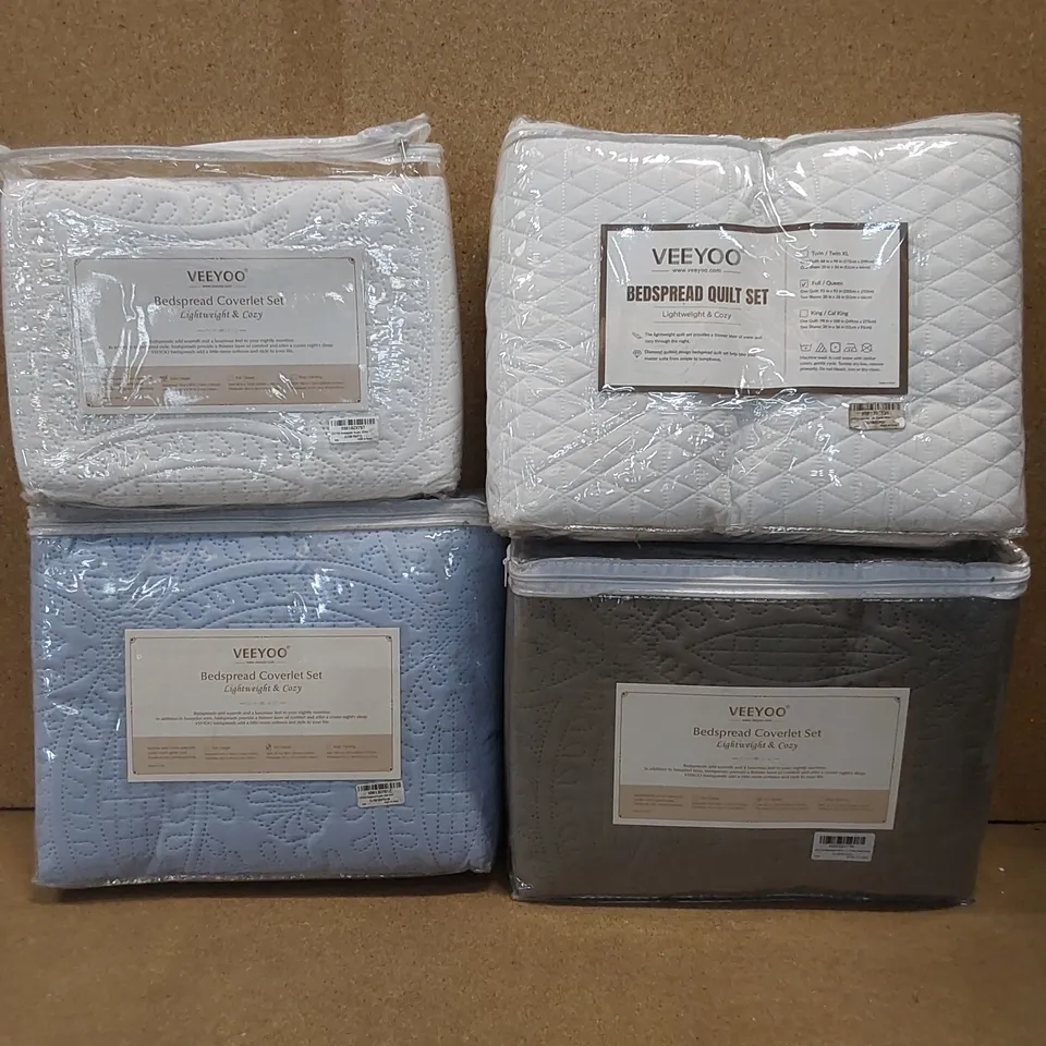4 X VEEYOO BEDDING ITEM SETS