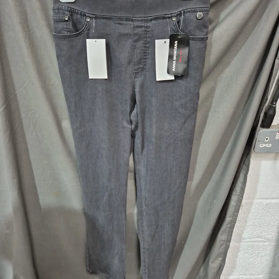 ANNA MONTANA DEPOT SLIM FIT JEANS – GREY DENIM, EU 46 (UK 16), INSEAM 31"