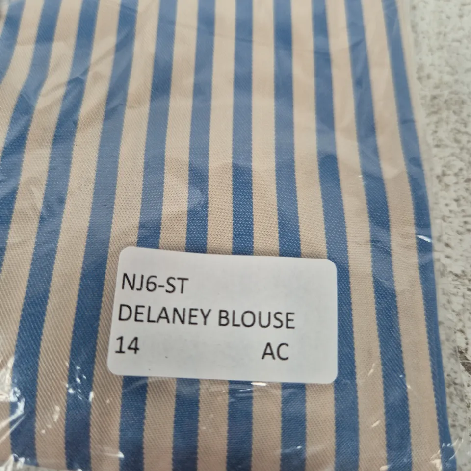 JAMES MEADE DELANEY BLOUSE – STRIPED - UK SIZE 14 