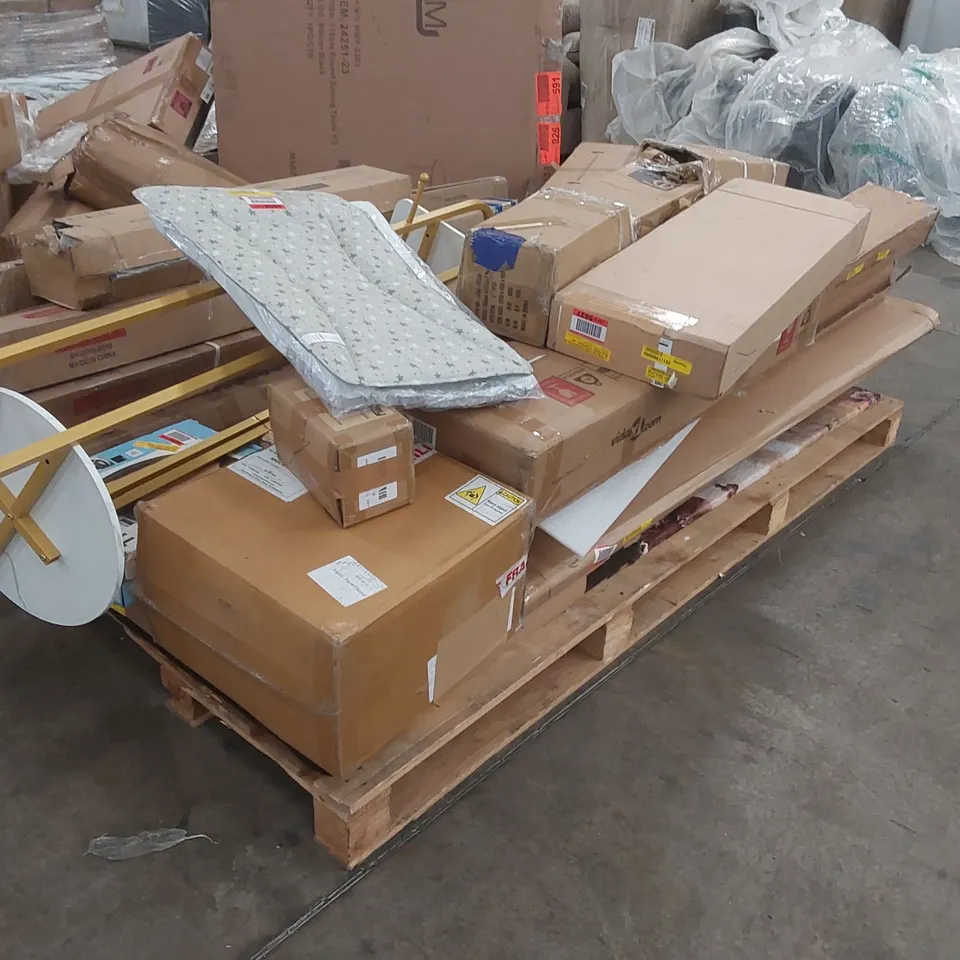 PALLET CONTAINING ASSORTED CONSUMER PRODUCTS/FURNITURE PARTS ECT