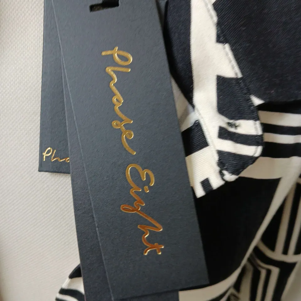 PHASE 8 APRIL MIDI DRESS BLACK/MULTI SIZE UK 12