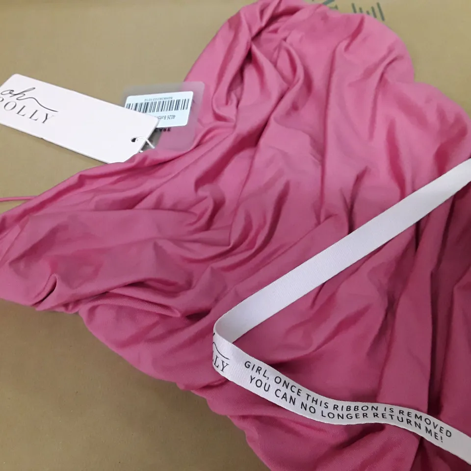 OH POLLY RUCHED MINI DRESS IN PINK - 10