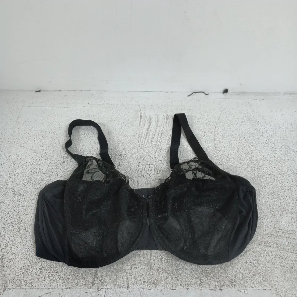 M&S BLACK LACE-TRIMMED BRA UK 40F (US 40DD) – MADE IN SRI LANKA