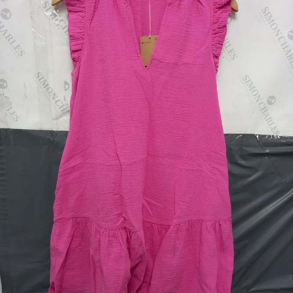 BODEN DAISY DOUBLE CLOTH SHORT DRESS IN PINK - UK 10R