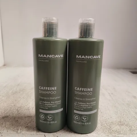 MANCAVE CAFFEINE SHAMPOO – HAIRCARE, 500ML X 2