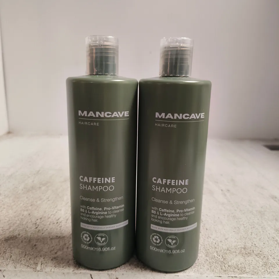 MANCAVE CAFFEINE SHAMPOO – HAIRCARE, 500ML X 2