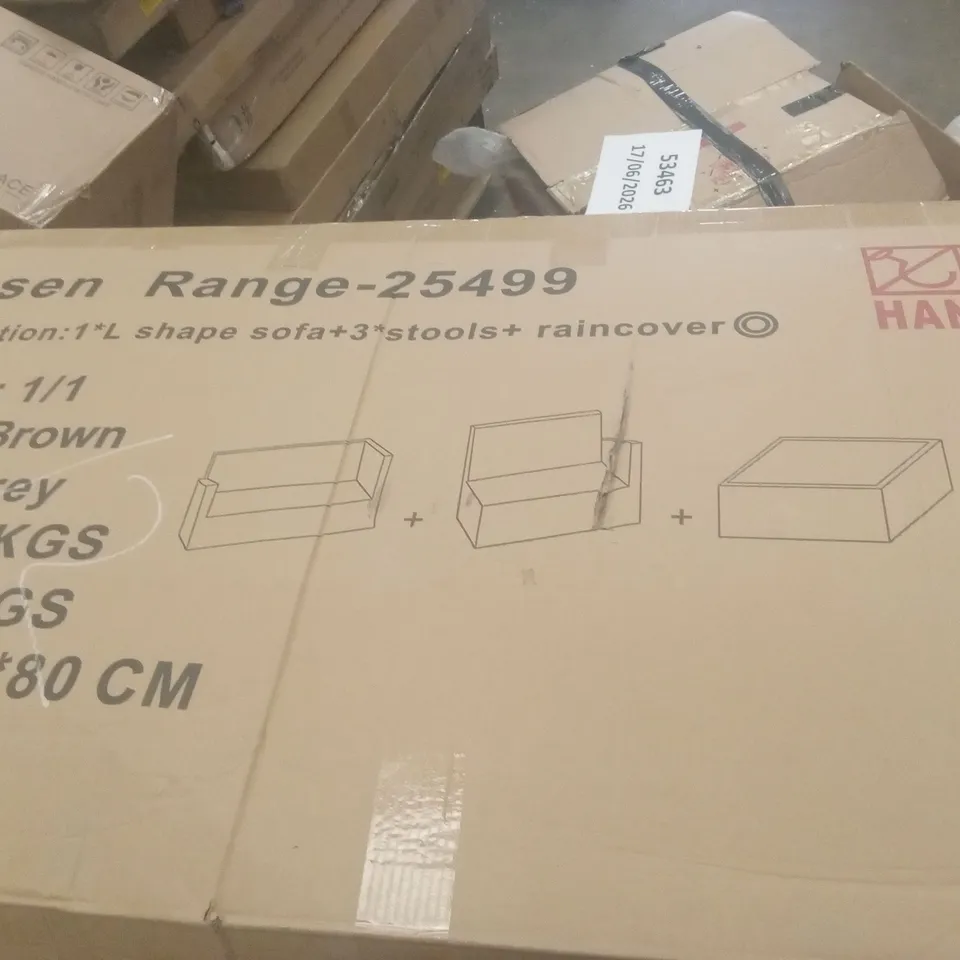 PALLET OF ASSORTED INCOMPLETE GARDEN FURNITURE PARTS AND PIECES