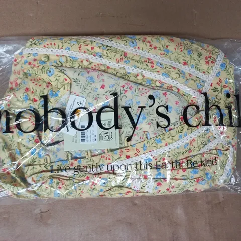 BAGGED NOBODY'S CHILD SAFFY MIDI DRESS IN SOFT YELLOW SIZE UK 12