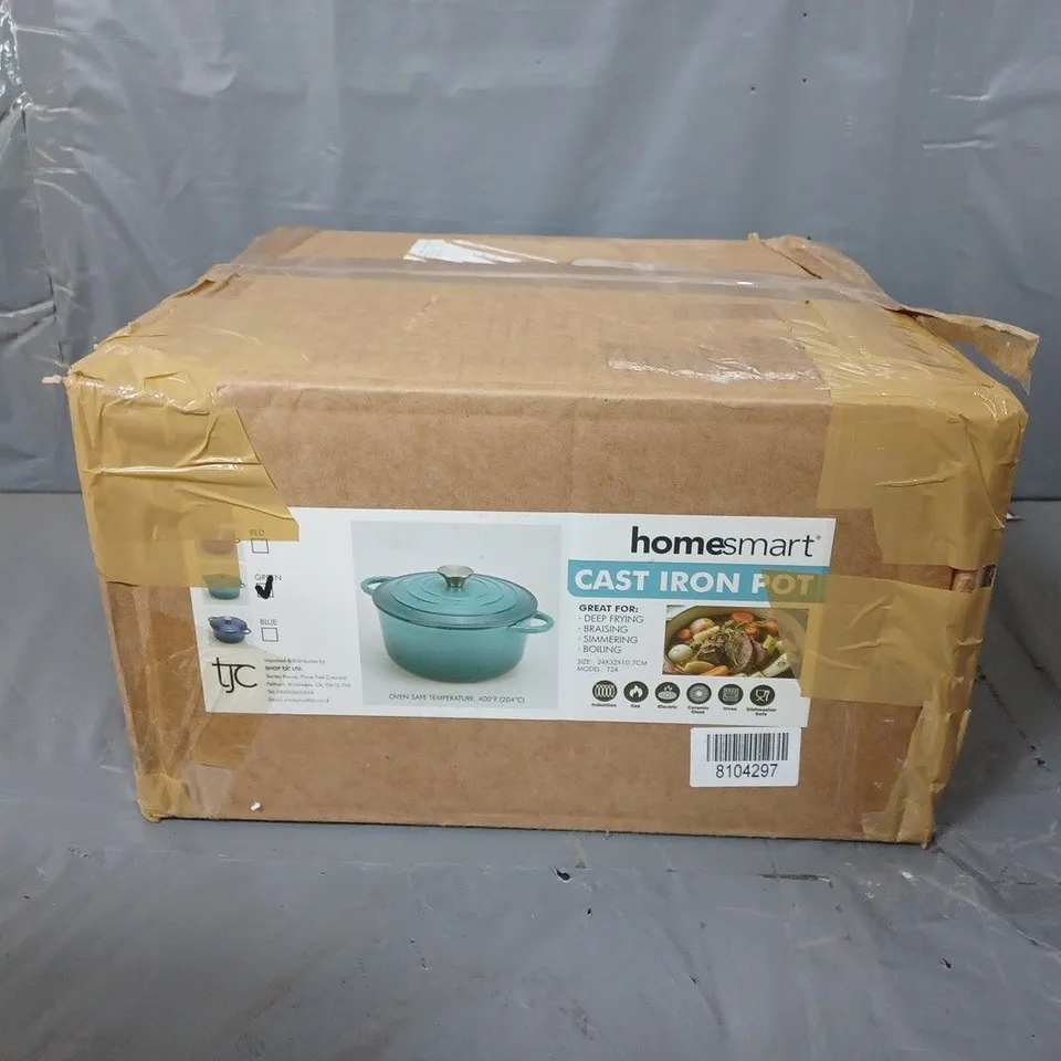 BOXED HOMESMART CAST IRON POT IN GREEN