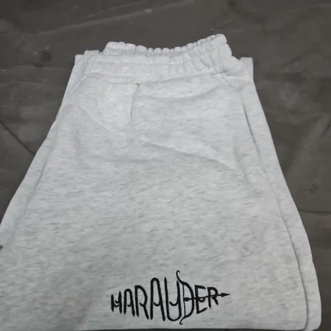 MARAUDER GREY SWEATPANTS WITH BLACK LOGO PRINT SIZE M
