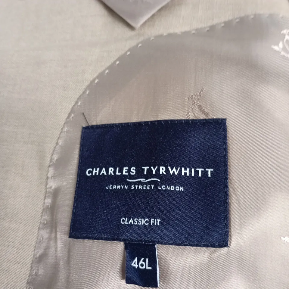 CHARLES TYRWHITT CLASSIC FIT BEIGE BLAZER JACKET – UK 46L